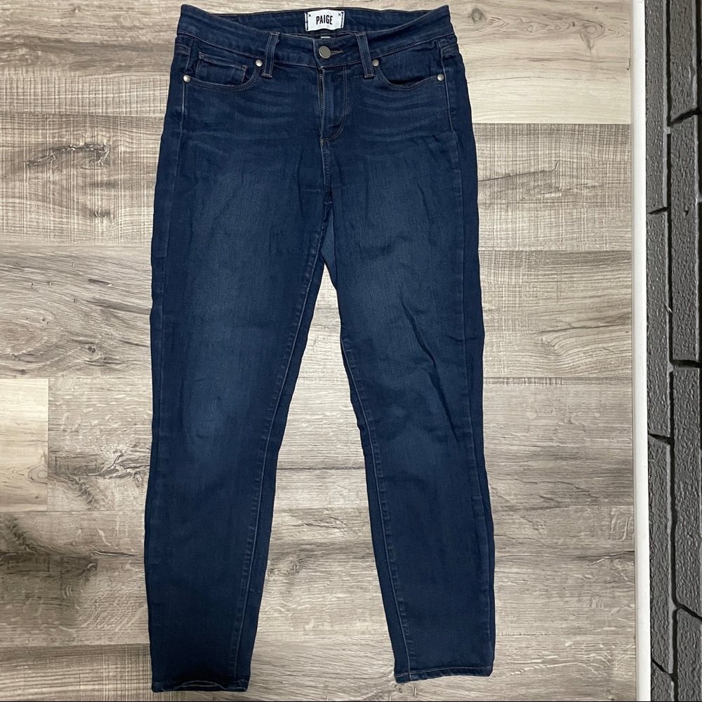 Paige Verdugo Crop dark wash, low-rise skinny jean size 28